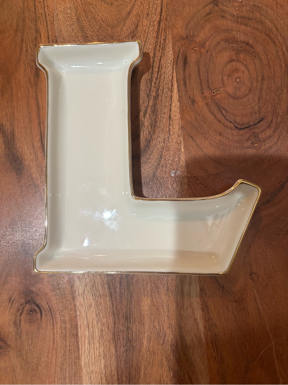 Mikasa Cream Porcelain Dish with Gold Accents